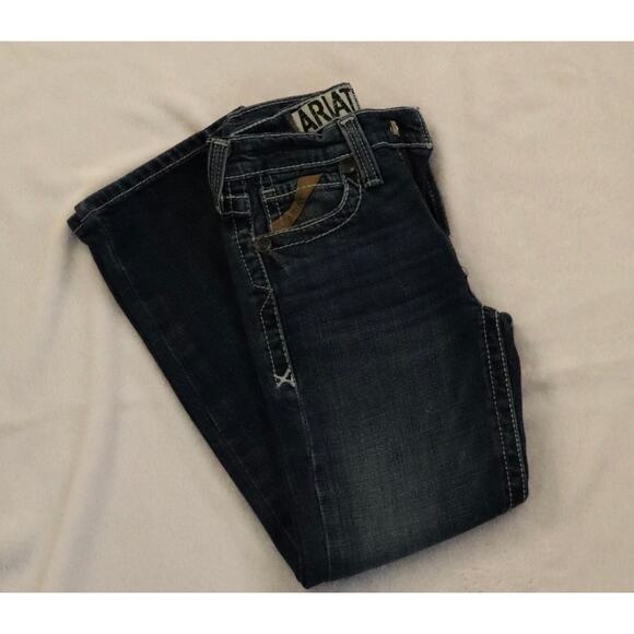 Youth Boys Size 7 Ariat B4 Relaxed Jeans, Denali B4 Hugo Boot Cut - Picture 10 of 10